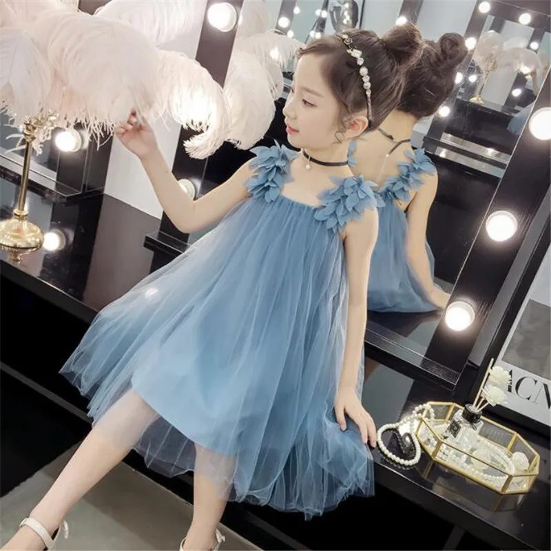 

Детские платья для девочек, От 2 до 14 лет одежда для детей ясельного возраста из сетчатого материала без застежки; Платье принцессы для девоч...