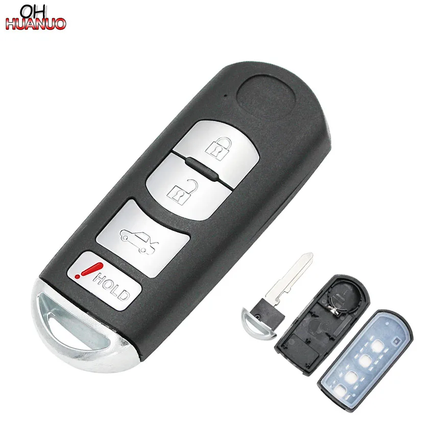 4 кнопки сменный корпус 3 + 1 дистанционный ключ чехол Брелок для Mazda 5 6