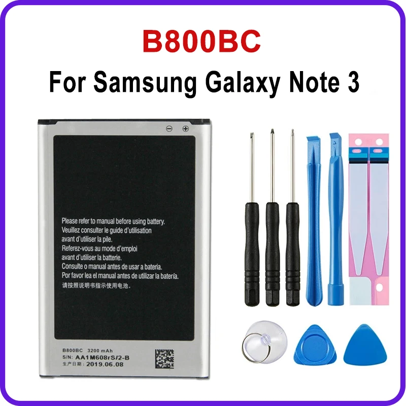 

Replacement Battery For Samsung Galaxy NOTE 3 N900 N9002 N9009 N9008 N9006 N9005 Note3 B800BC B800BE with NFC 3200mAh