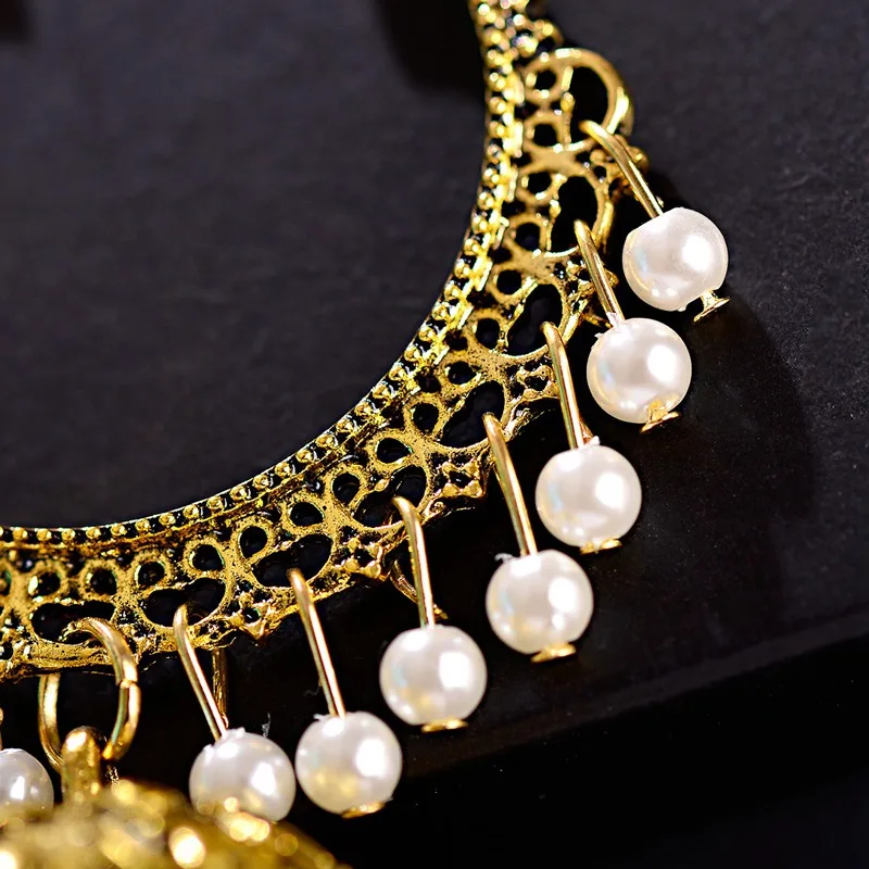 Женские Этнические Ретро Круглые индийские серьги Jhumka Классические Винтажные с