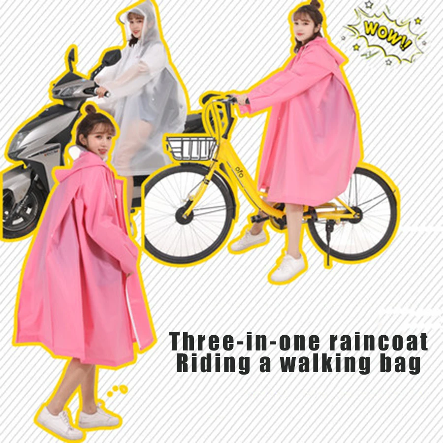 Outdoor Rain Coat Yellow Waterproof Women Ladies Long Bicycle Clear Motorcycle Poncho Raincoat Kids Men Pvc Overall 60A0218 | Дом и сад
