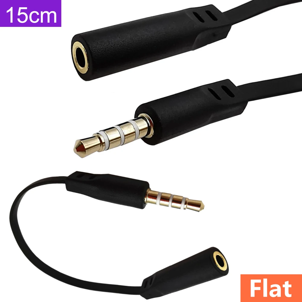 

4Pole 3.5mm Male Right Angled to 4Pole Female Audio Converter Adapter Cable