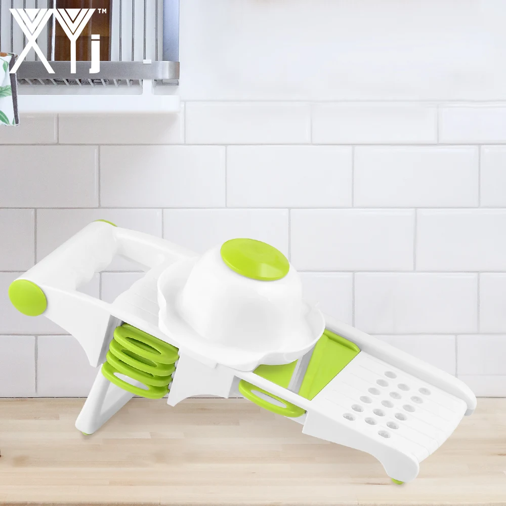 XYj 5 Blade Slicer Vegetable Fruit Cutter Shredders Graters With Container Kitchen Accessory Useful | Дом и сад