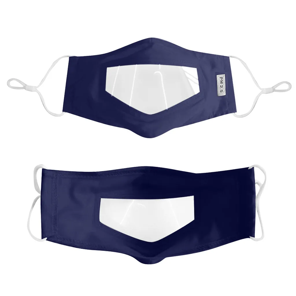 

4PCS Adult Mask With Clear Window Visible Expression For The Deaf And Hard Of Hearing Creative Transparent Screen Mouth Maske