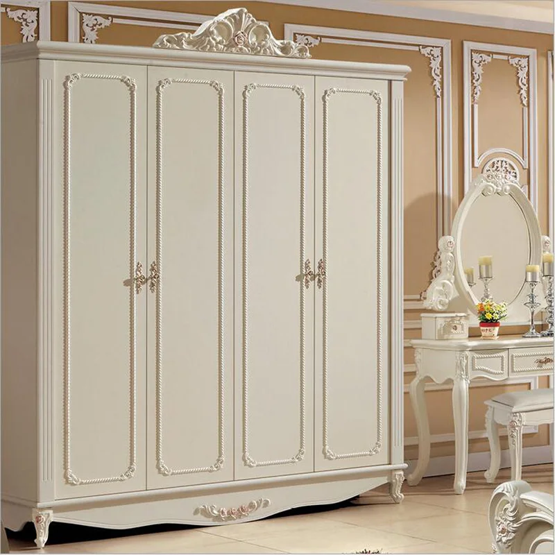 Четырехдверный шкаф современный Европейский цельный гардероб французский