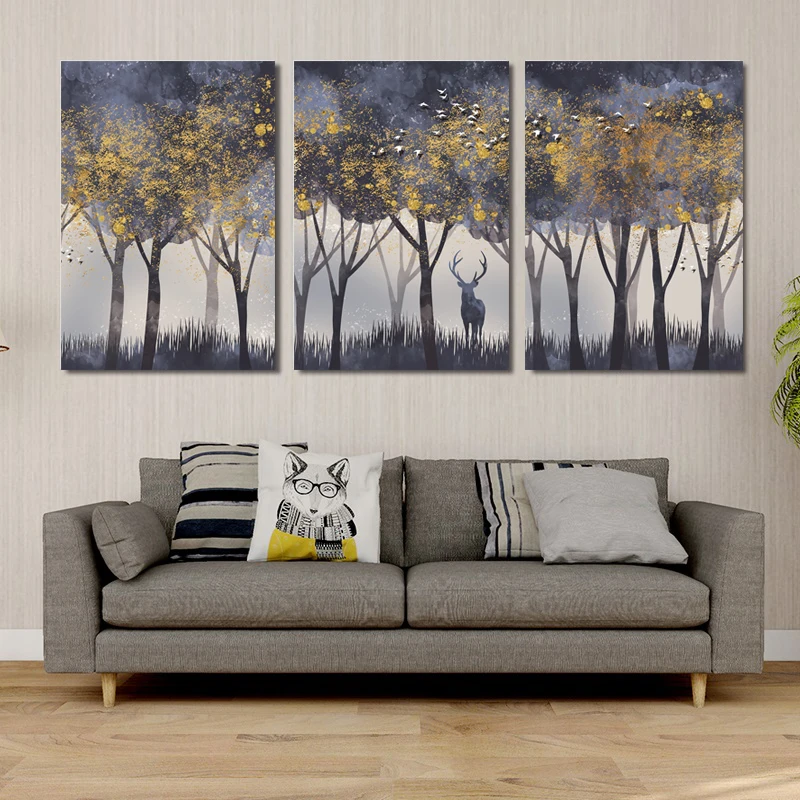 Nordic Style Poster Forest Crystal Porcelain Landscape Picture Canvas Painting For Home Wall Art Hotel Modern Decoration | Дом и сад