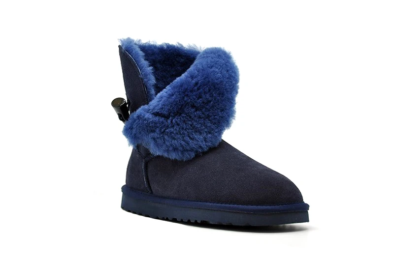 В 2019 г. Новейшие модные зимние ботинки в европейском стиле из натуральной овчины