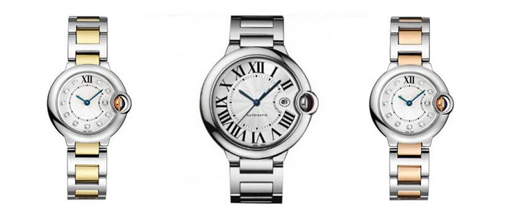Браслет Neway из нержавеющей стали для часов Cartier Ballon Bleu, серебристый, розовое золото, ремешок для часов, браслет для мужчин и женщин, ремешок для часов 9 мм, 11 мм, 12 мм