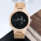 Мужские деревянные наручные часы с индикацией даты и недели