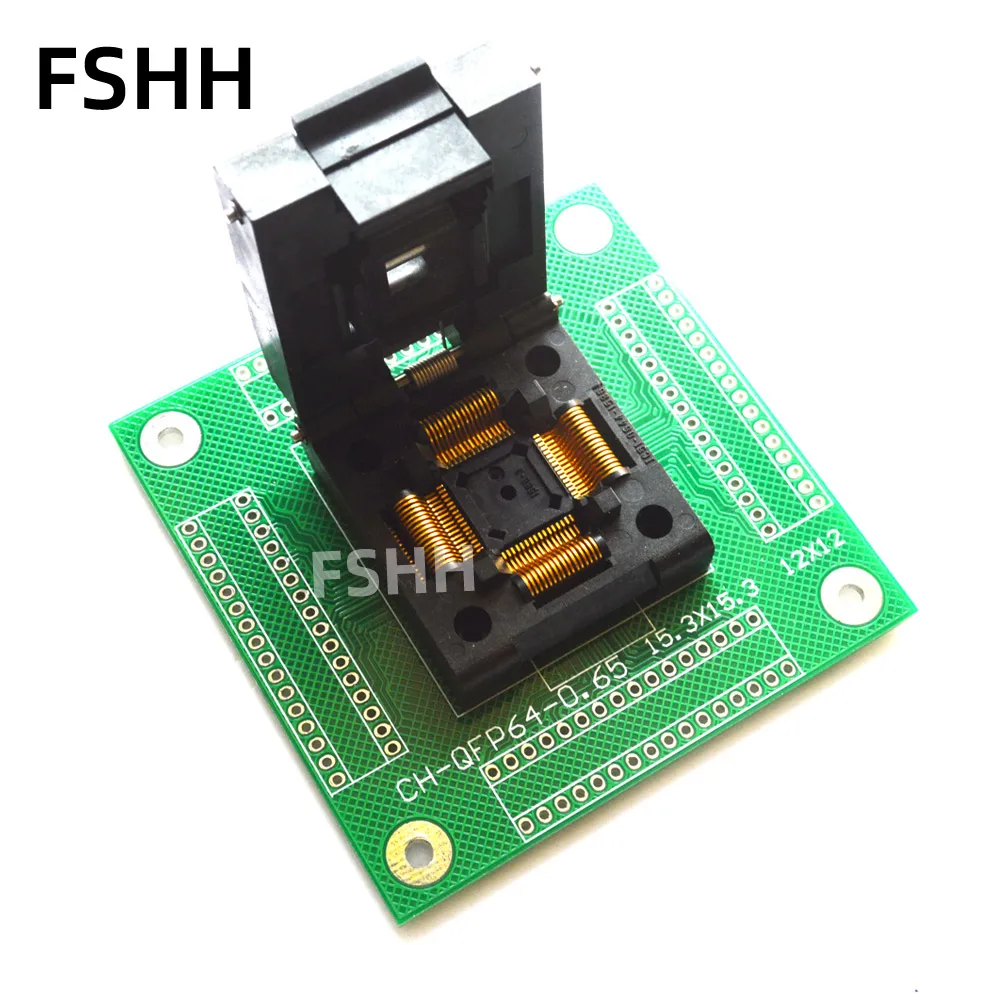 TQFP64 QFP64 тестовое гнездо раскладушка IC51 0644 1586 LQFP64 0 65 мм 12X12mm 15.3X15.3mm на SIP 2 54