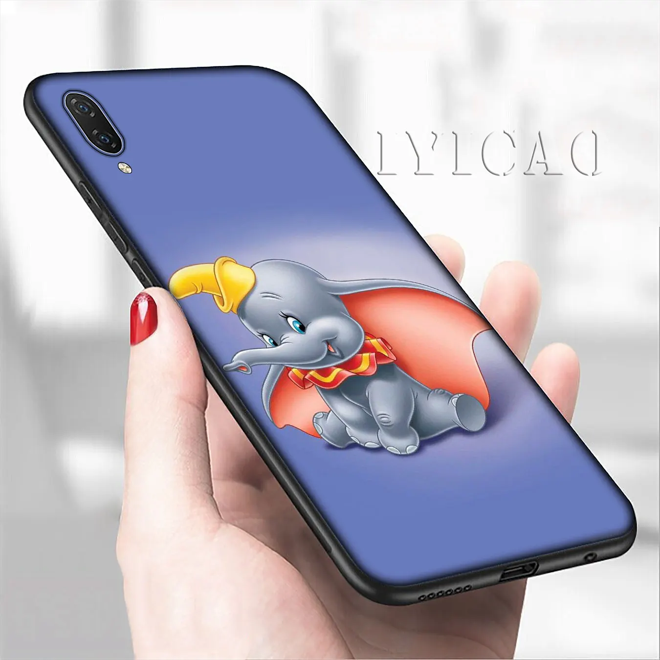 IYICAO Animation Dumbo Black Soft Phone Case for Xiaomi Mi 10 9 9T A3 Pro CC9 CC9E 8 SE A2 Lite A1 6 pocophone f1 Mi9 |