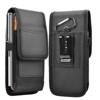 men simple belt clip fanny pack black phone pouch 1pc simple portable black oxford cloth nylon mobile phone waist pouch