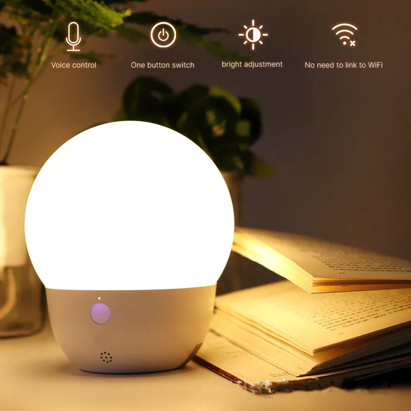 

Voice Smart Night Light Bedroom Led Eye Protection Desk Lamp Offline Air Conditioning Remote Control Bedsi Dedecoration Lamp