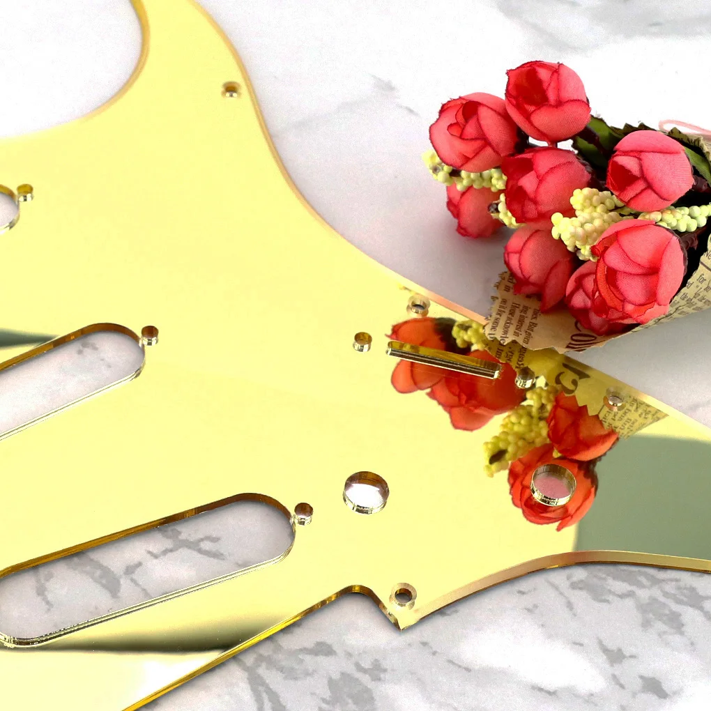 FLEOR 1Ply Mirror гитара SSS царапинная пластина ST Pickguard с крепежными винтами для