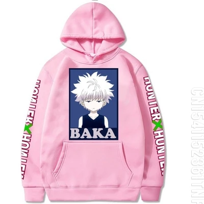 

Japanese Anime Funny Killua Eyes Killua HxH Hoodies Japan Style Hunter X Hunter Sweatshirt For Women/Men Streetwears