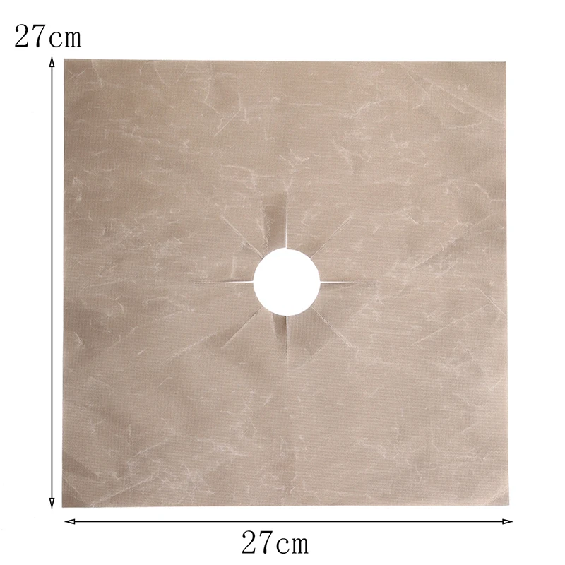 

1pcs/2pcs Non-stick Kitchen Tools 27 x27cm Reusable Foil Gas Stovetop Protector Liner Cover for Cleaning