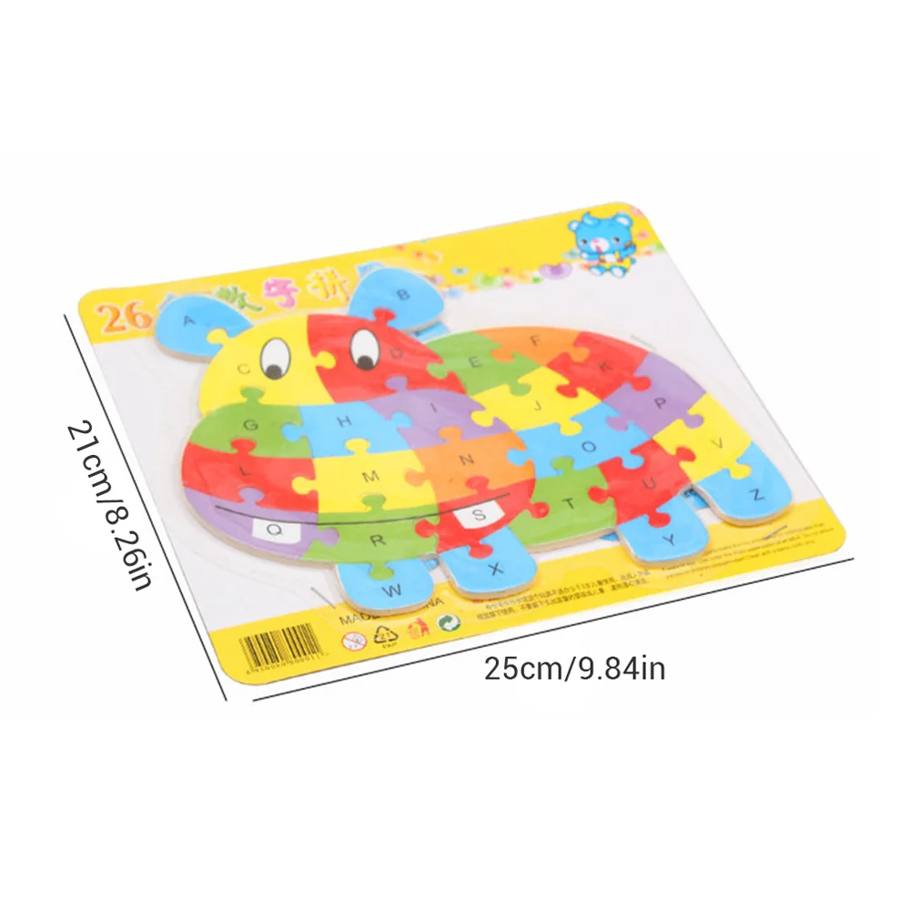 

26 Patterns Wooden Animal Alphabet Early Learning Puzzle Jigsaw Toys For Kids Children Educational Learning Intelligent Toys