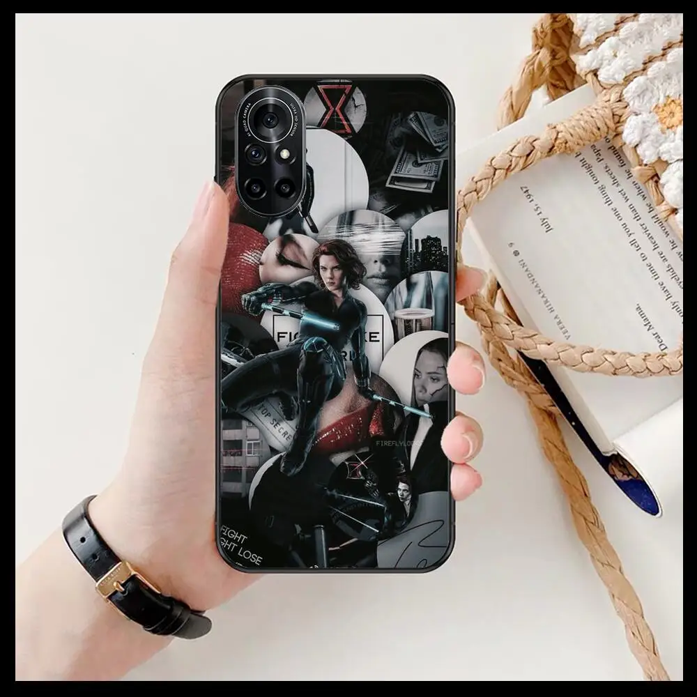 Прозрачный чехол для телефона с изображением Marvel Мстители Черная Вдова Huawei Honor 20