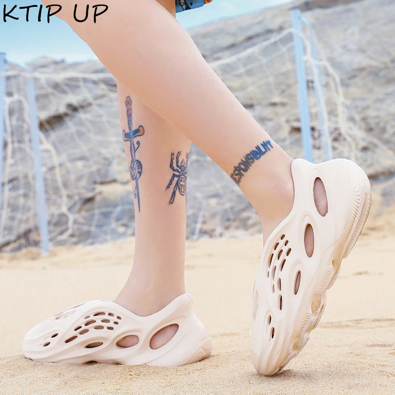 Мужские Пляжные шлепанцы Мягкая сетчатая подошва повседневные сандалии для