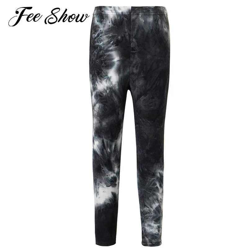 

Брюки женские эластичные, для бега, танцев, тренировок, с принтом тай-дай