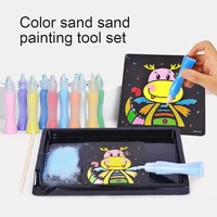 102426 sheet diy color sand painting cards drawing art craft kid education toy