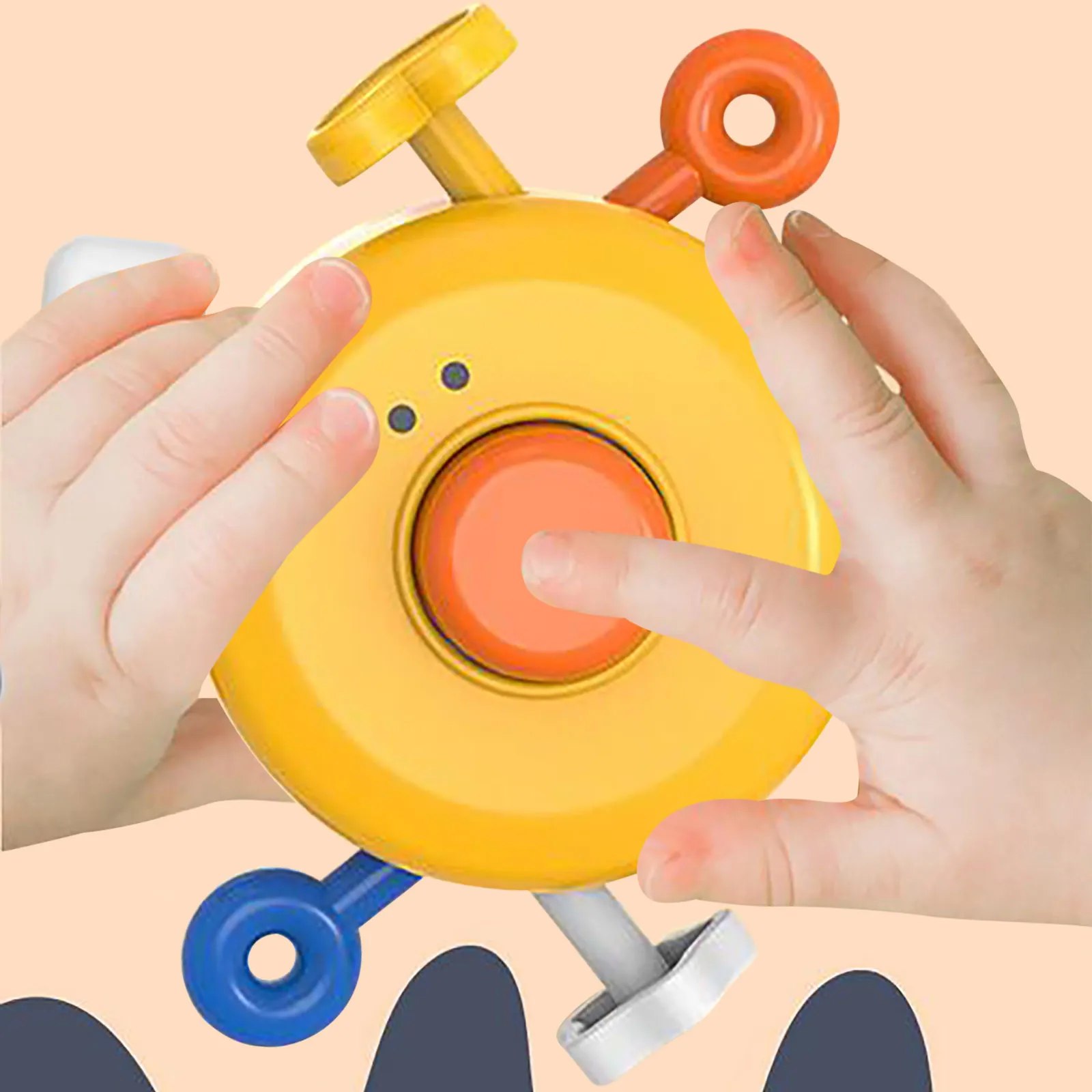 

Montessori Sensory Baby Busy Toy Enlightenment Exercise Finger Push Music Little Yellow Exercise Finger Grasping Ability Trainin