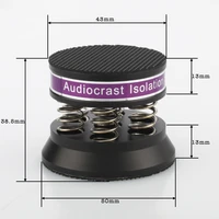 audiocrast 4pcs black aluminum spring speakers spikes isolation stand for hifi amplifierspeakerturntableplayer