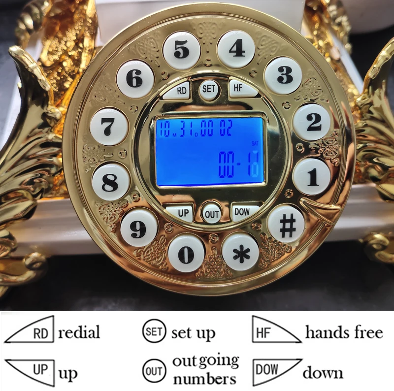 Стационарный ретро-телефон для пожилых людей старинный квадратный стационарный