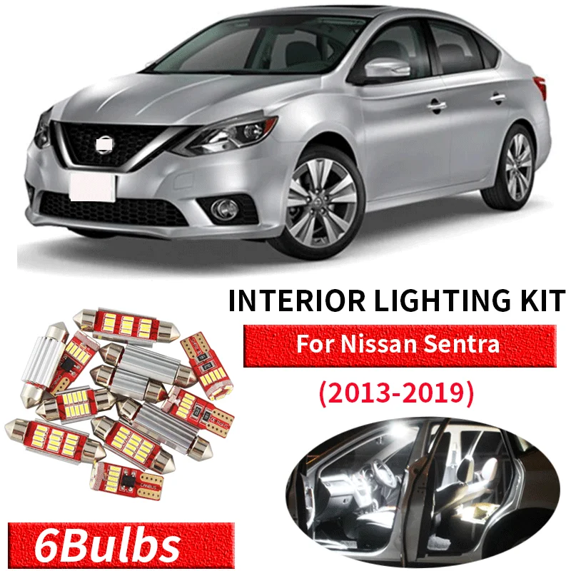 6 шт. яркие светодиодные лампы для салона автомобиля 2013-2019 гг. | Автомобили и