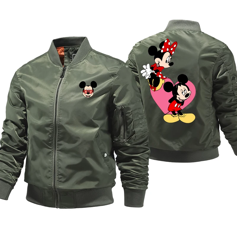 

Jacket Men Mickey Mouse Military Flight Jackets Pilot Bomber Battle Jacket Fury Tanker Coat Militari Tops Clothes