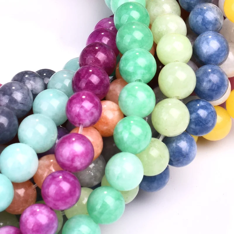Natural Jasper Persian Cloud Jade Gemstone Beads 13 Color Round Loose 6/8/10MM Pick Size GEM Stone Jewelry Making Bracelet | Украшения и