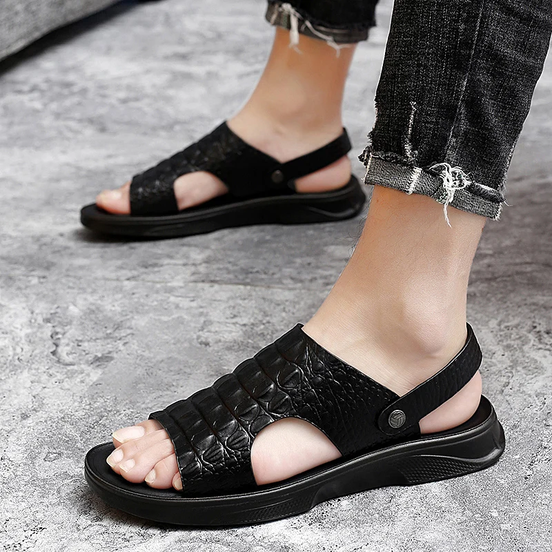 

Sandalias Piel Hombre Mens Walking Sandals Samool Shoes Men Sandalia Masculina De Praia Beach Summer Leather Sandal 39 S