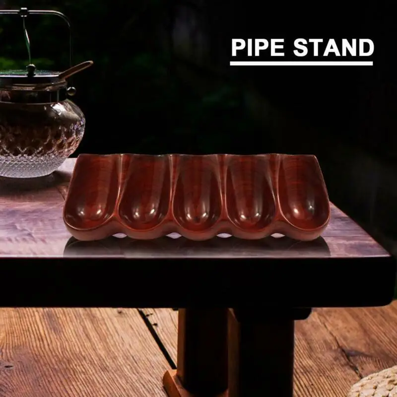 Уникальный держатель для 5 трубок из массива красного дерева табак/курительная