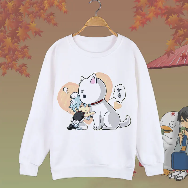 Толстовка Gintama для косплея с капюшоном Саката гинтоки мультяшный принт Ранняя