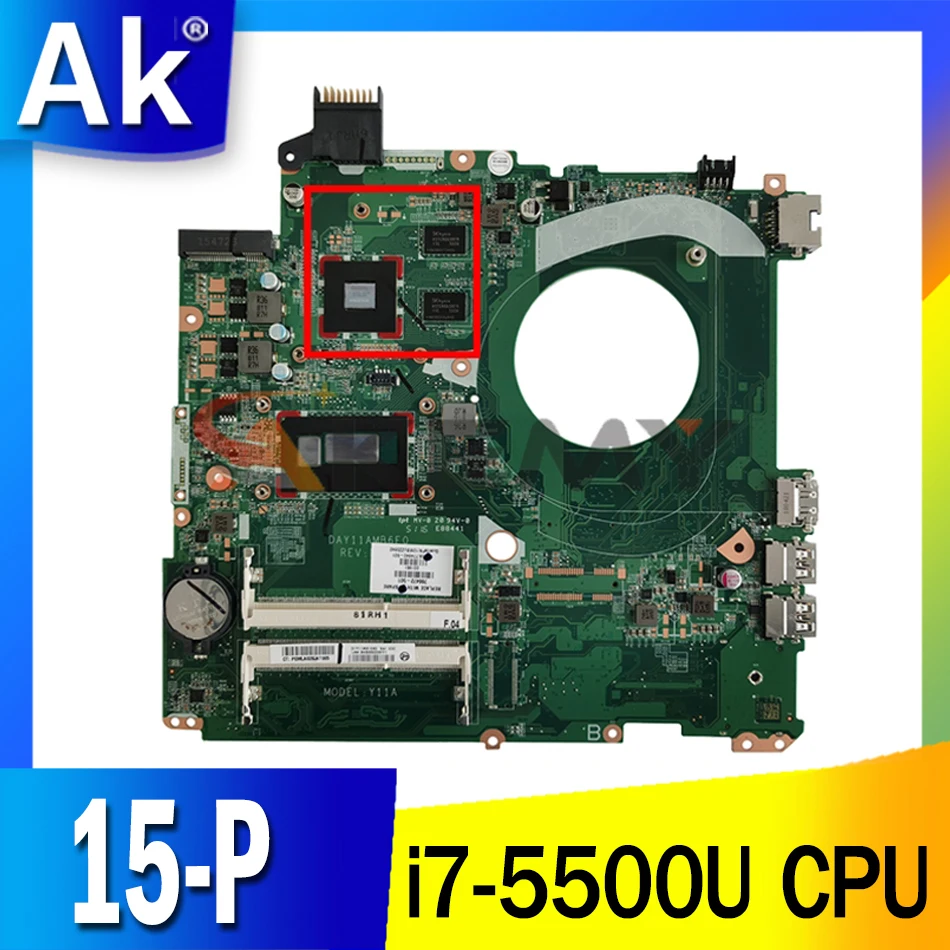 

Материнская плата для ноутбука HP Pavilion 15-P DAY11AMB6E0 787744-501 SR23W i7-5500U N15S-GT-S-A2, полная тест 100%