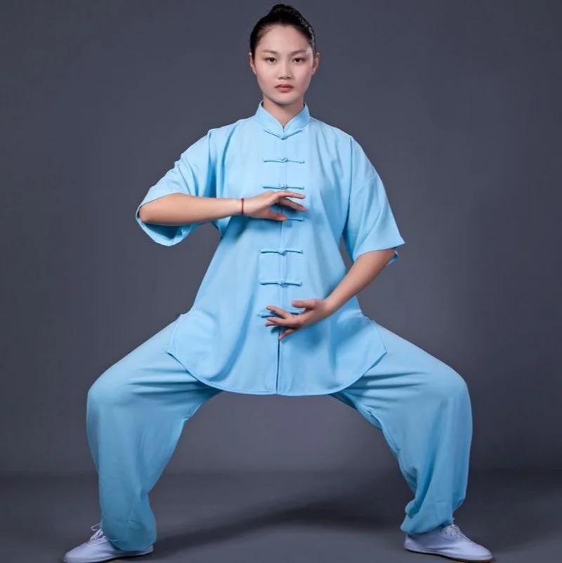 

Wudang Taoist Women's Shortsleeves Summer Tai Chi Uniforms Martial Arts Kung Fu Training Suit Wushu Wing Chun Clothes