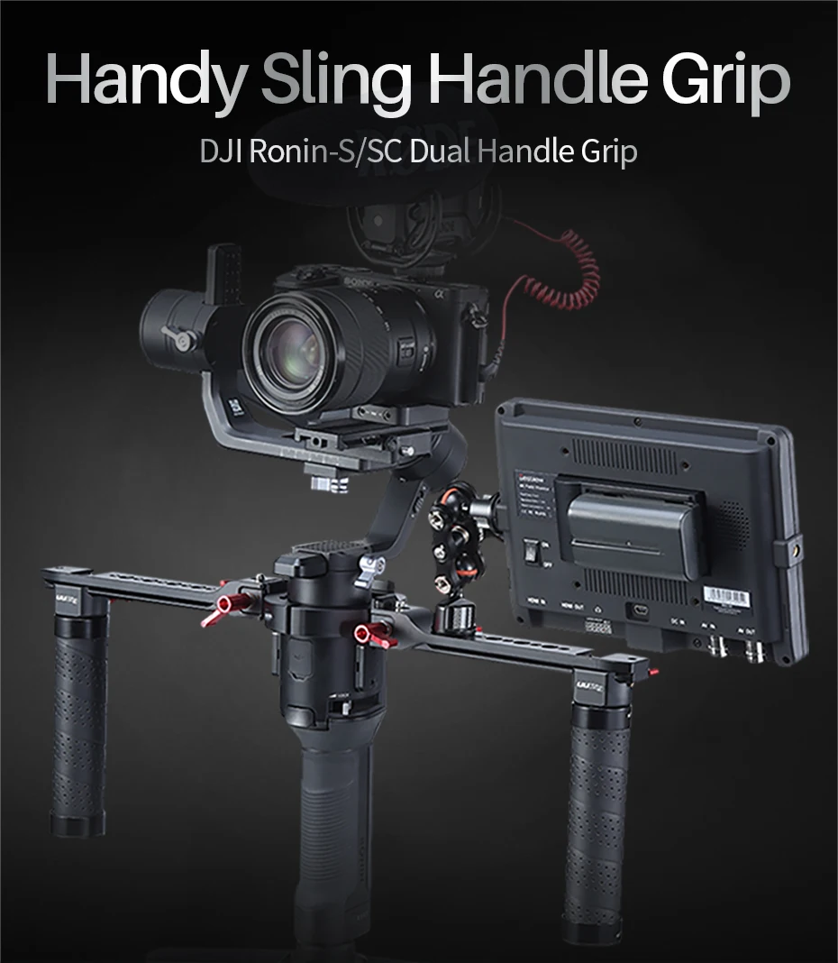 Двойная Ручка слинг Верхняя ручка для Dji Ronin S SC Zhiyun Crane 2 V2 Plus кольцо Крепление ручка