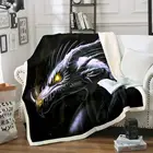 Одеяло для дивана с изображением дракона и черной звезды, супермягкое одеяло с изображением животных, легкое и моющееся детское одеяло для комнаты для девочек, диван
