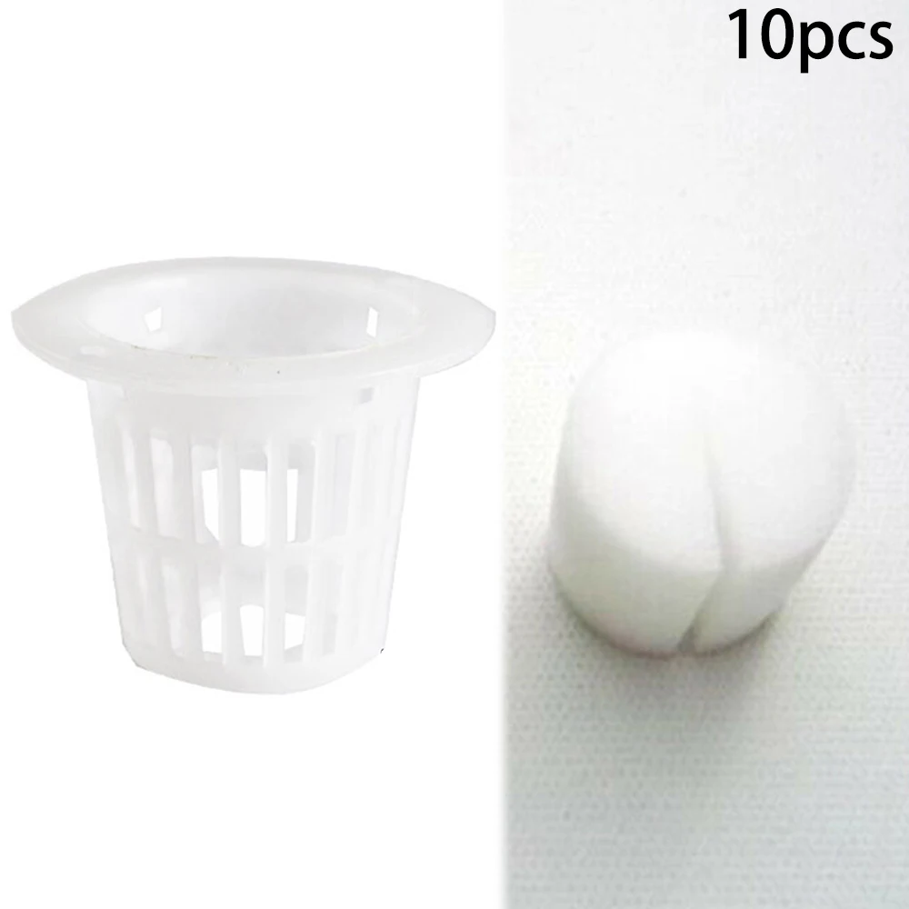 10 шт. сетчатый горшок чистая чашка корзина + губка гидропоники аэрофонное