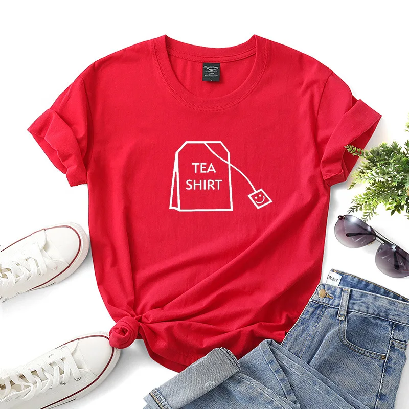 

Cotton Summer Women's T Shirt Cute Printed Casual Short Sleeve O-Neck Female Tees Tops