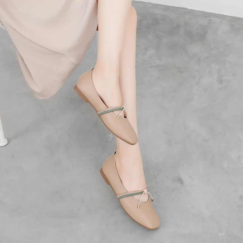 Женские балетки на плоской подошве повседневные туфли без застежки лоферы с