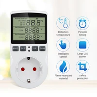 timer socket thermostat multi function temperature controller outlet timer switch sensor probe heating cooling kt3100