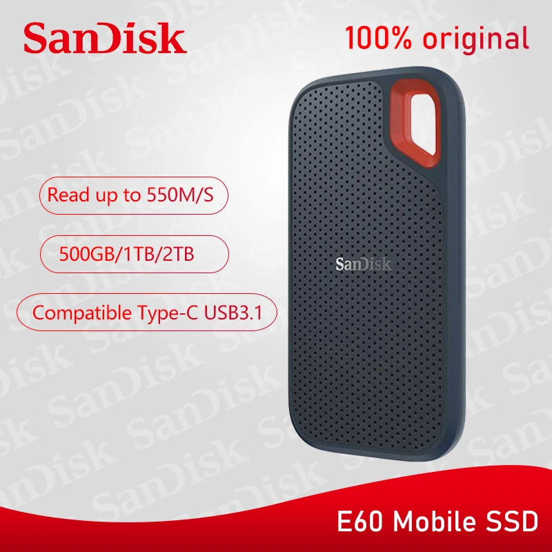 Портативный внешний SSD SanDisk от 1 до 500 Гб 2 3 ГБ | Компьютеры и офис