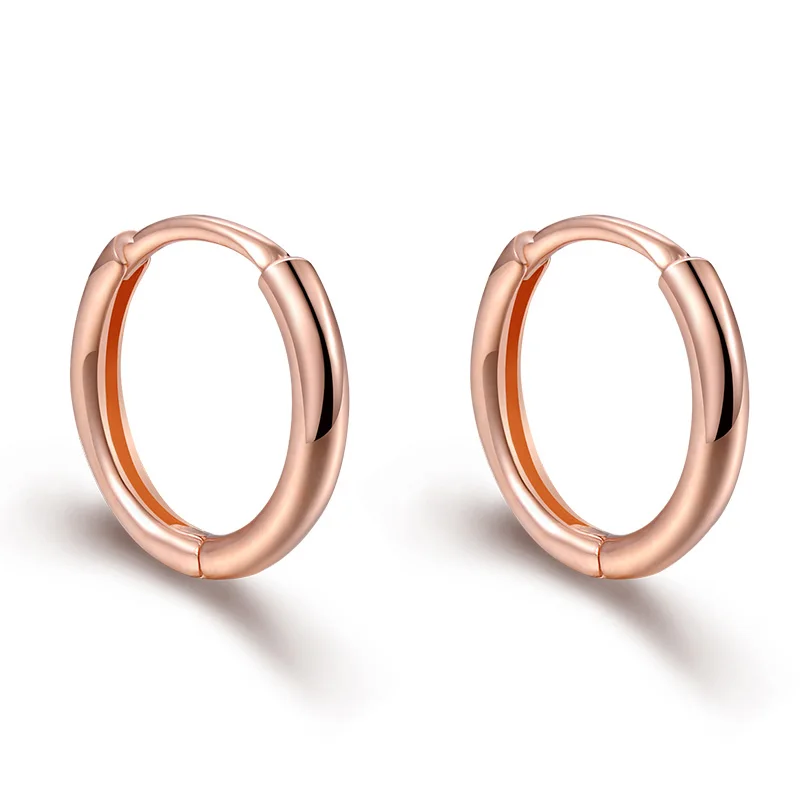 Классические глянцевые серьги кольца для пирсинга из настоящего натурального