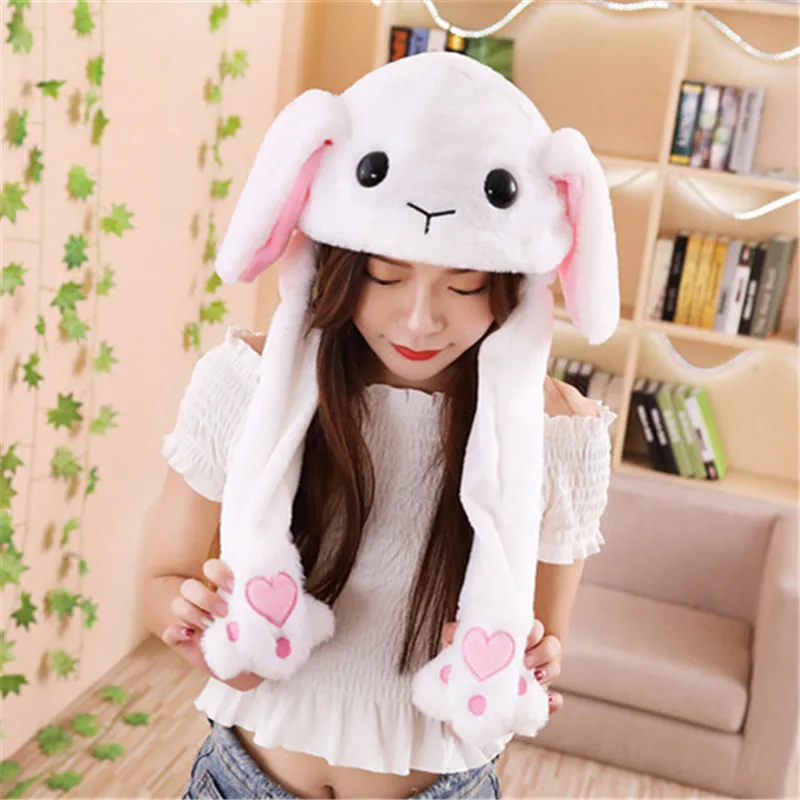 Милая плюшевая шапка с единорогом Кроликом слоном собакой ушками стремянными