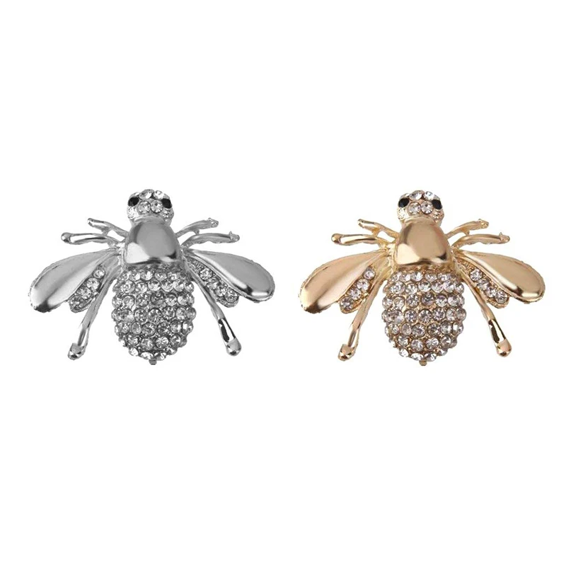 Женская Блестящая Реалистичная брошь в форме пчелы из сплава для свадебного