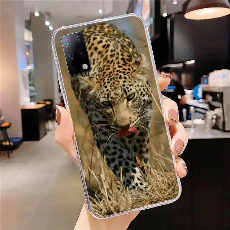 

Leopard Cat Phone Case for Samsung Galaxy S20 S10 Plus A21S A51 A71 Cover Note 20 Ultra Lite Fundas Coque