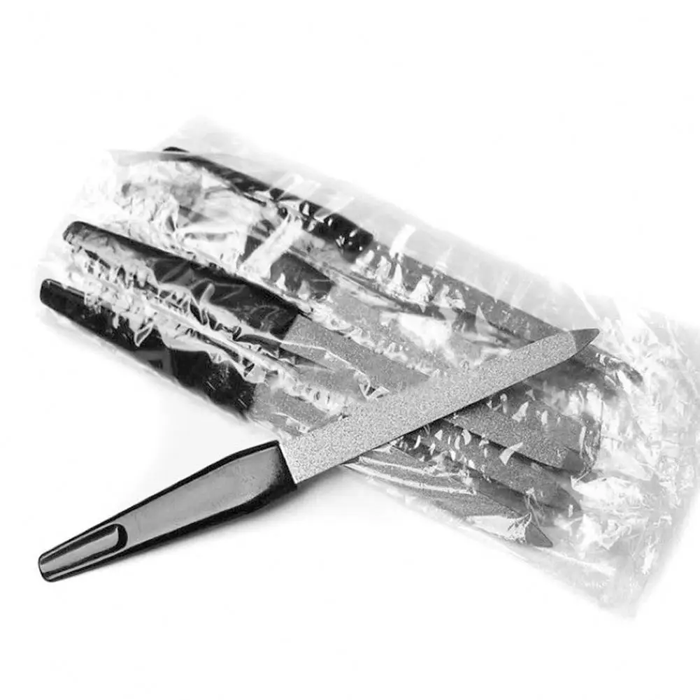 

1pcs Plastic Handle Metal Double Sided Nail Files Pro Nail File Manicure Pedicure DIY Tool N7J0
