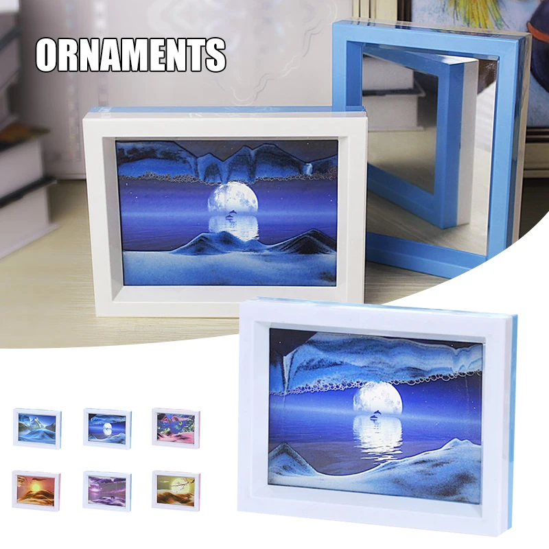 

3d Moving Sand Art Painting Ornament The Magic Sandscape Crafts Desktop Decoration For Home Living Room Decoración Hogar