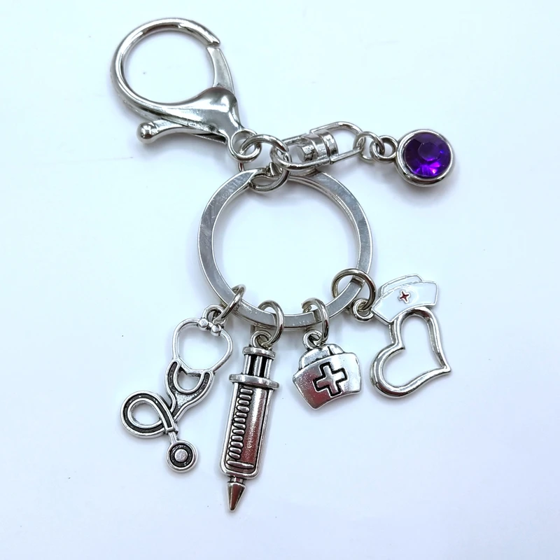 Медсестринская аптечка медицинский брелок игла шприц стетоскоп цвет женский
